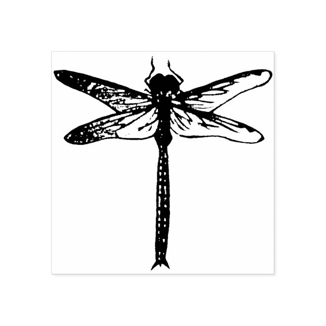 Vintage Japanese Dragonfly Rubber Stamp (Imprint)