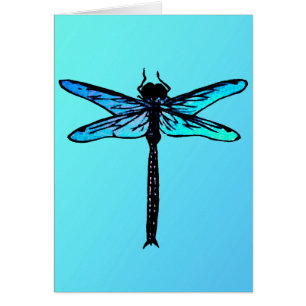 Vintage Japanese Dragonfly, turquoise blue