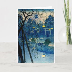 Vintage Japanese Evening in Blue Card