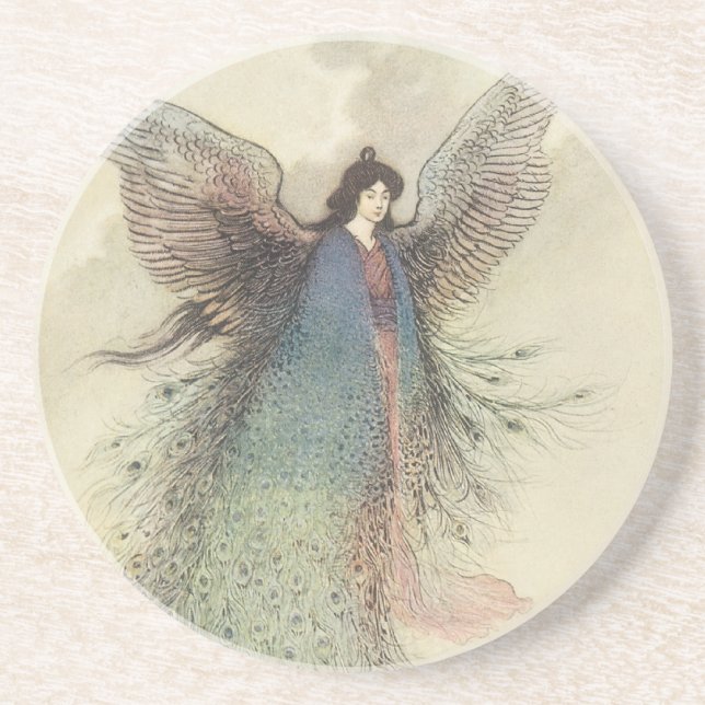 Vintage Japanese Fairy Tale, The Moon Maiden Coaster (Front)