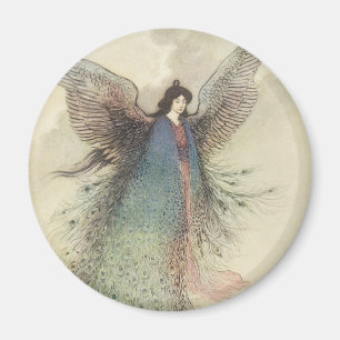 Vintage Japanese Fairy Tale, The Moon Maiden Magnet