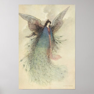 Vintage Japanese Fairy Tale, The Moon Maiden Poster