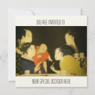 Vintage Japanese Family Gathering Invite/ Invitation