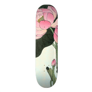 Vintage Japanese Fine Art Lotus Flower Skateboard