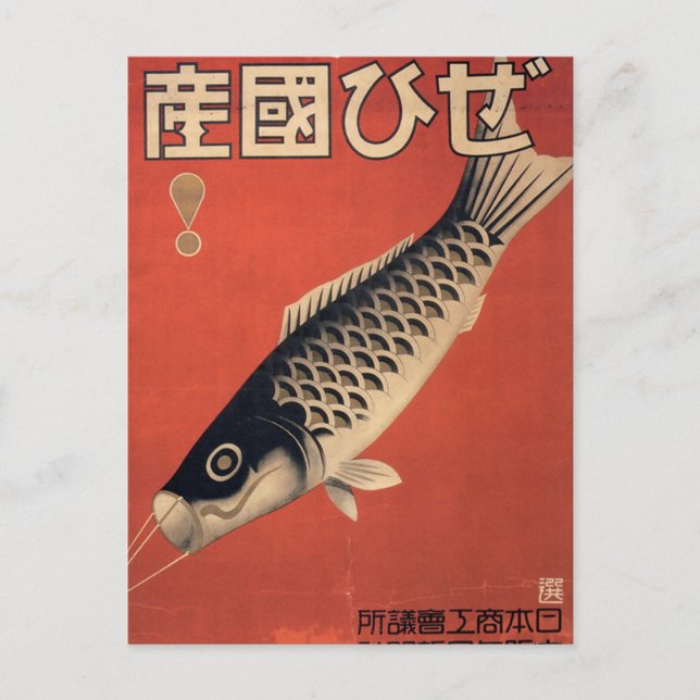 Vintage Japanese fish postcard (Front)