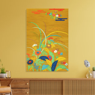 Vintage Japanese Floral Wildflower G.A. Audsley Canvas Print
