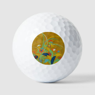 Vintage Japanese Floral Wildflower G.A. Audsley Golf Balls