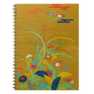Vintage Japanese Floral Wildflower G.A. Audsley Notebook