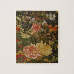 Vintage Japanese Flowers and Insects Jigsaw Puzzle