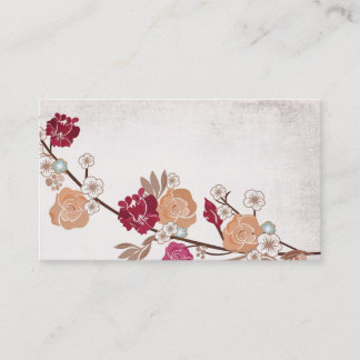Vintage Japanese flowers Business Card