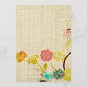 Vintage Japanese flowers Invitation