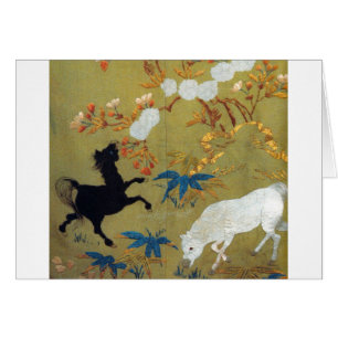 Vintage Japanese Foal and Cherry Blossoms