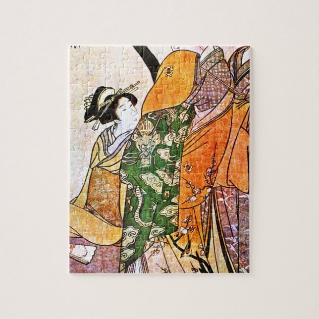 Vintage Japanese Geisha Artwork Jigsaw Puzzle (Vertical)