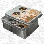 Vintage Japanese Geisha Girls in Kimonos Jigsaw Puzzle<br><div class="desc">Vintage illustration daily life image featuring two beautiful women, traditional Japanese female entertainers called a Geisha girls (geiko or geigi) whose job is mainly to entertain male customers. They act as hostesses and their skills include performing various Japanese arts such as classical music, dance, games and conversation. One lady is...</div>