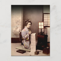 Vintage Japanese Geisha - Letter Writer