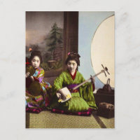 Vintage Japanese Geisha Musical Entertainment