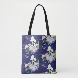 Vintage Japanese Iris Art Print Kogyo Tsukioka Tote Bag