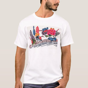Vintage Japanese KIMONO Floral Pattern T-Shirt