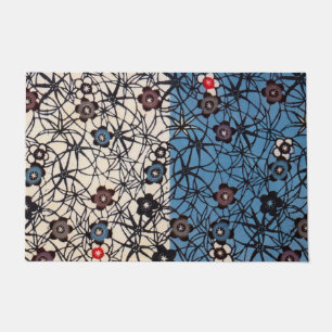 Vintage Japanese Kimono Textile (Bingata) Doormat