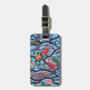 Vintage Japanese Kimono Textile (Bingata) Luggage Tag