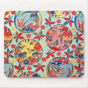 Vintage Japanese Kimono Textile (Bingata) Mouse Mat