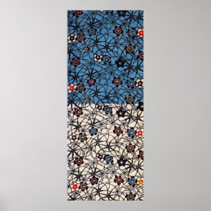 Vintage Japanese Kimono Textile (Bingata) Poster