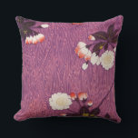 Vintage Japanese Kimono Textile, Cherry Blossoms Cushion<br><div class="desc">This design is a vintage textile of the Japanese Kimono.</div>