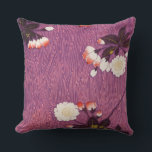 Vintage Japanese Kimono Textile, Cherry Blossoms Cushion<br><div class="desc">This design is a vintage textile of the Japanese Kimono.</div>