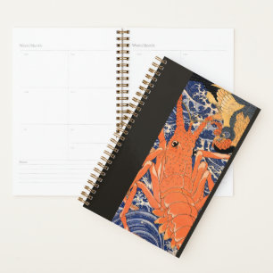 Vintage Japanese Lobster and Bird Planner