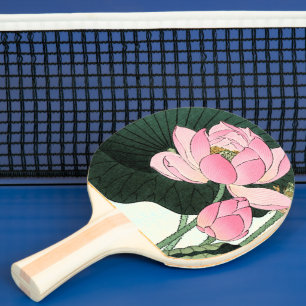 Vintage Japanese Lotus Flower -  Ping Pong Paddle