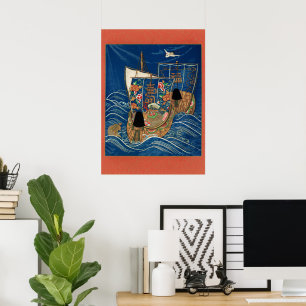 Vintage Japanese Lucky Treasure Ship G.A. Audsley Poster