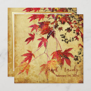 VINTAGE JAPANESE MAPLE/FALL WEDDING INVITATIONS