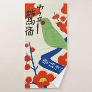 Vintage japanese matchbox (Japan) Bath Towel