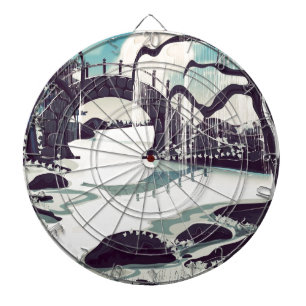 Vintage Japanese Meditation Garden Dartboard