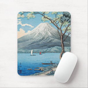 Vintage Japanese Mount Fuji and Lake Yamanaka Art Mouse Mat