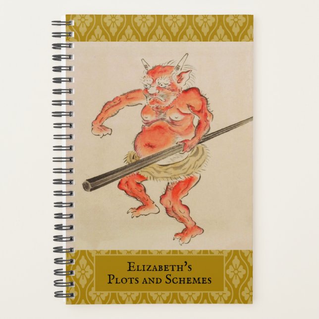 Vintage Japanese Oni Yokai Planner (Front)