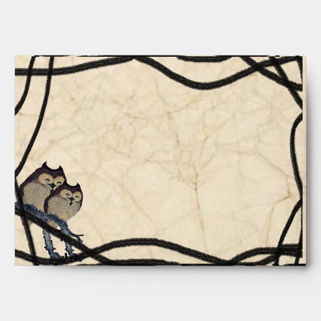 Vintage Japanese Owl Envelopes (Front)