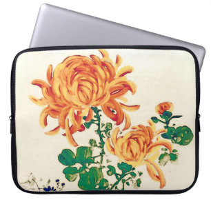 Vintage Japanese Painting of Chrysanthemums Laptop Sleeve