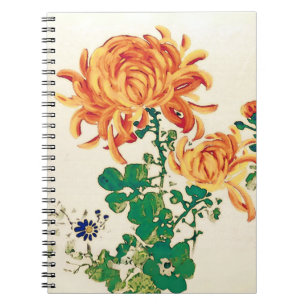 Vintage Japanese Painting of Chrysanthemums Notebook