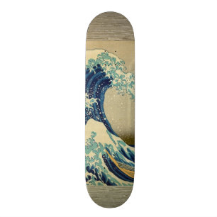 Vintage Japanese Painting Of Great Wave Skateboard
