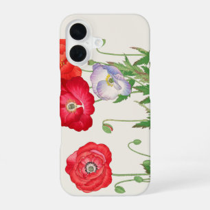 Vintage Japanese Poppy Botanical Art 1917 iPhone 16 Case