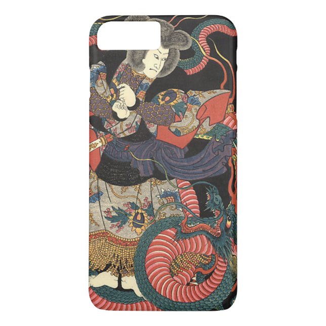 Vintage Japanese Red Dragon Case-Mate iPhone Case (Back)