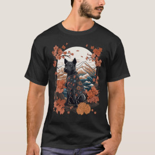 Vintage Japanese Samurai Patterdale Terrier Dog T-Shirt