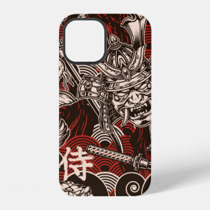 Vintage japanese seamless pattern with katana swor iPhone 12 case