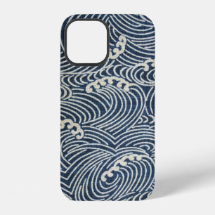 Vintage Japanese Textile, Wave Pattern iPhone 12 Case
