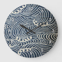 Vintage Japanese Textile, Wave Pattern