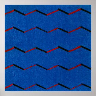 Vintage Japanese Textile Woodblock Print Poster