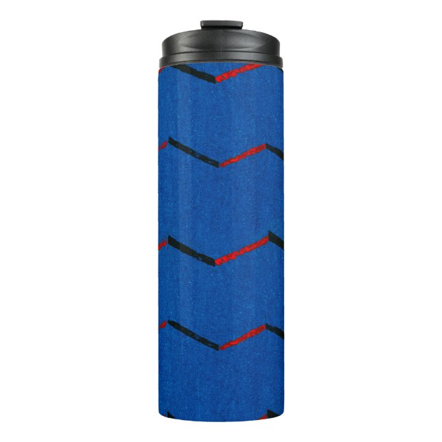 Vintage Japanese Textile Woodblock Print Thermal Tumbler (Front)