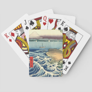 Vintage Japanese Ukiyo-e Art Boushū hota no kaigan Playing Cards