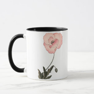 Vintage Japanese ukiyo e art , Poppy illustration Mug